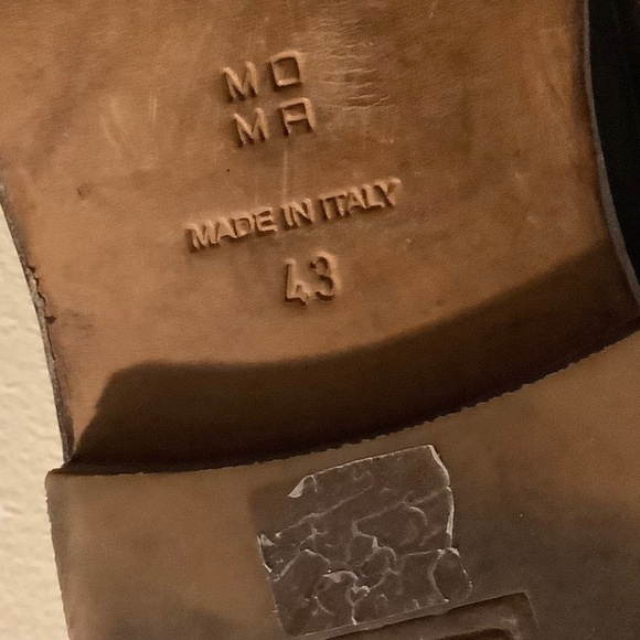 MOMA| Men’s Leather Low Boots Back Zip EU 43/ US 10 Made in Italy Gray